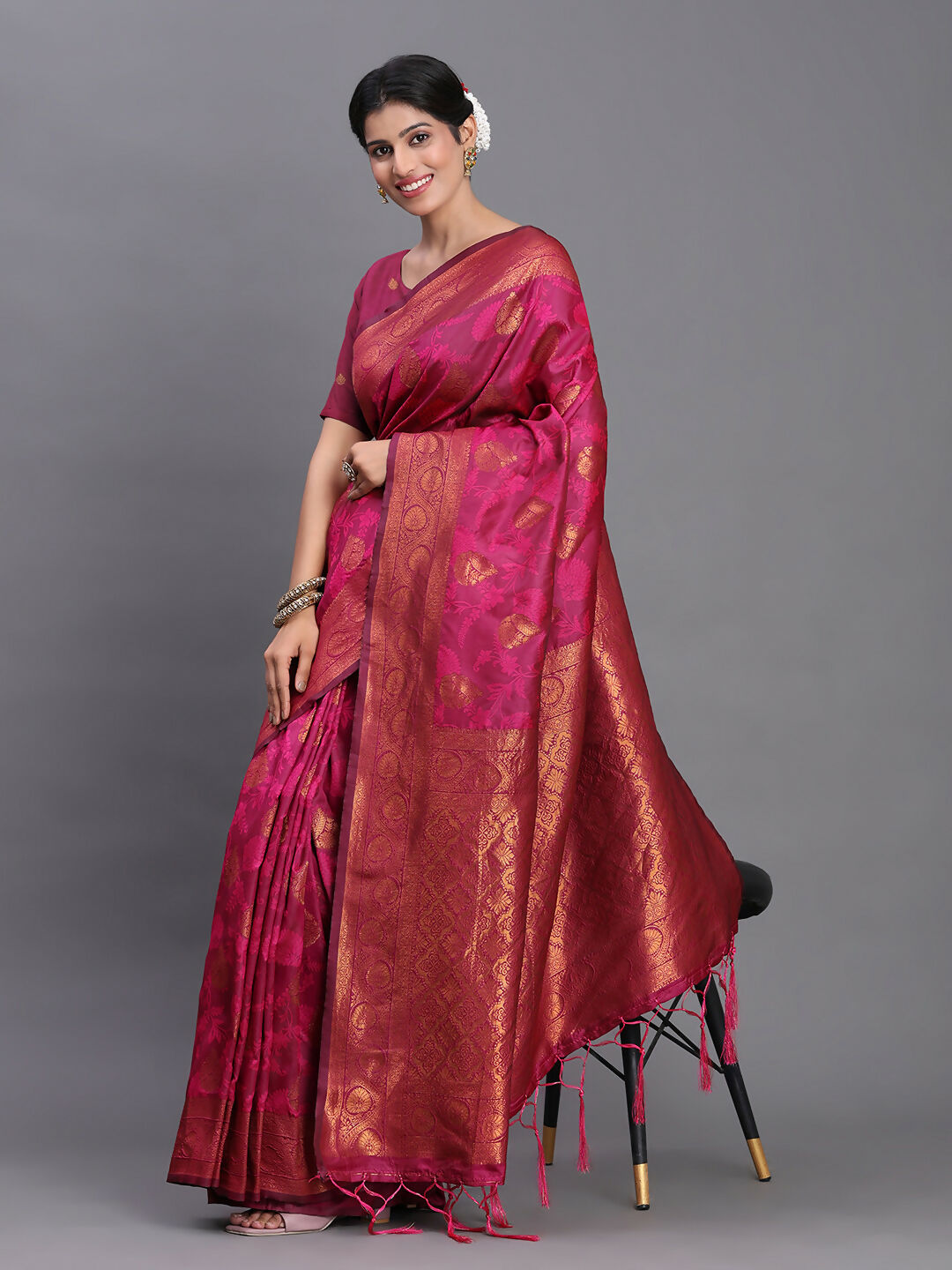 Astita Silk Pink Saree