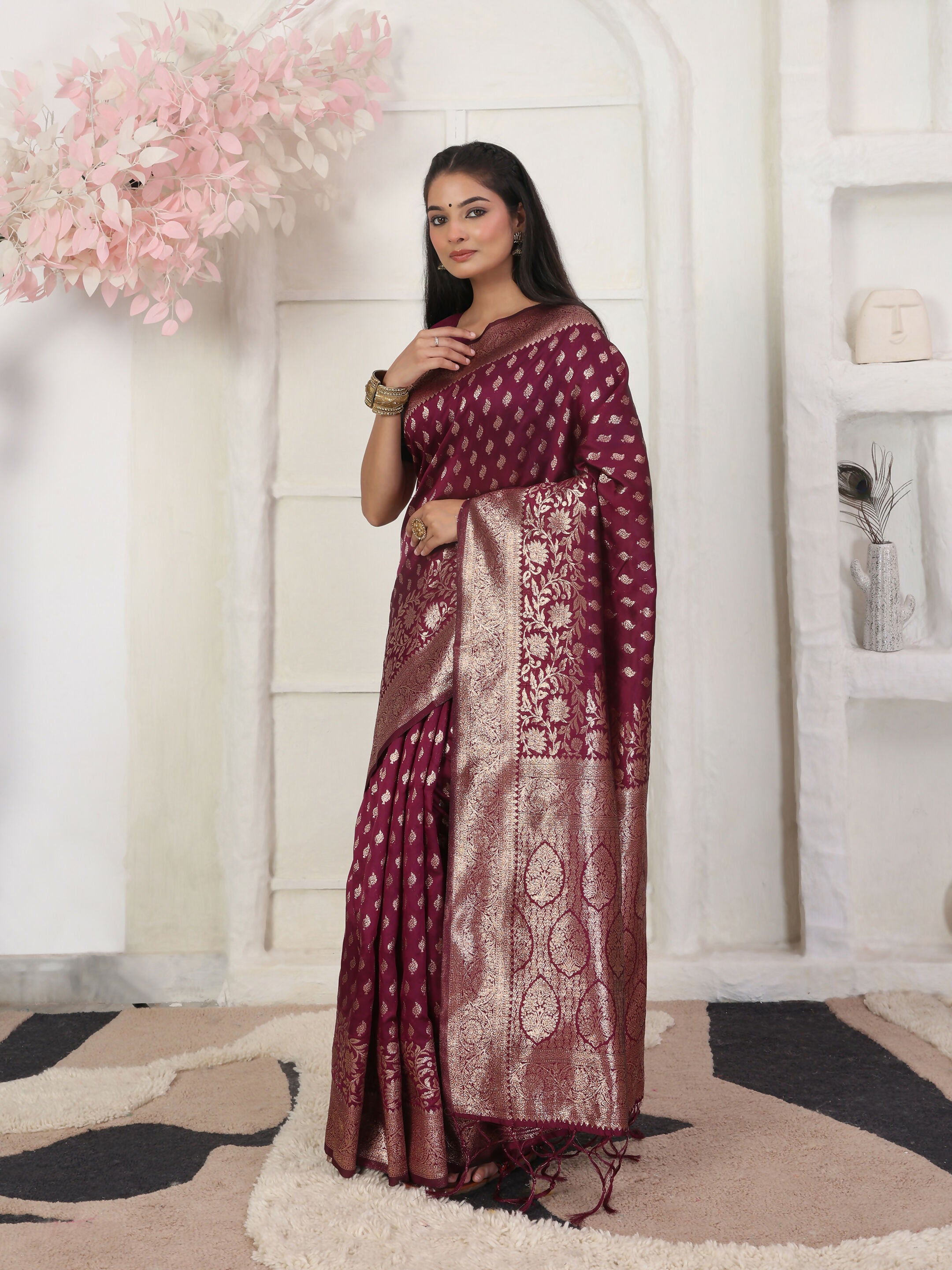Astita Lichi Silk Green Saree