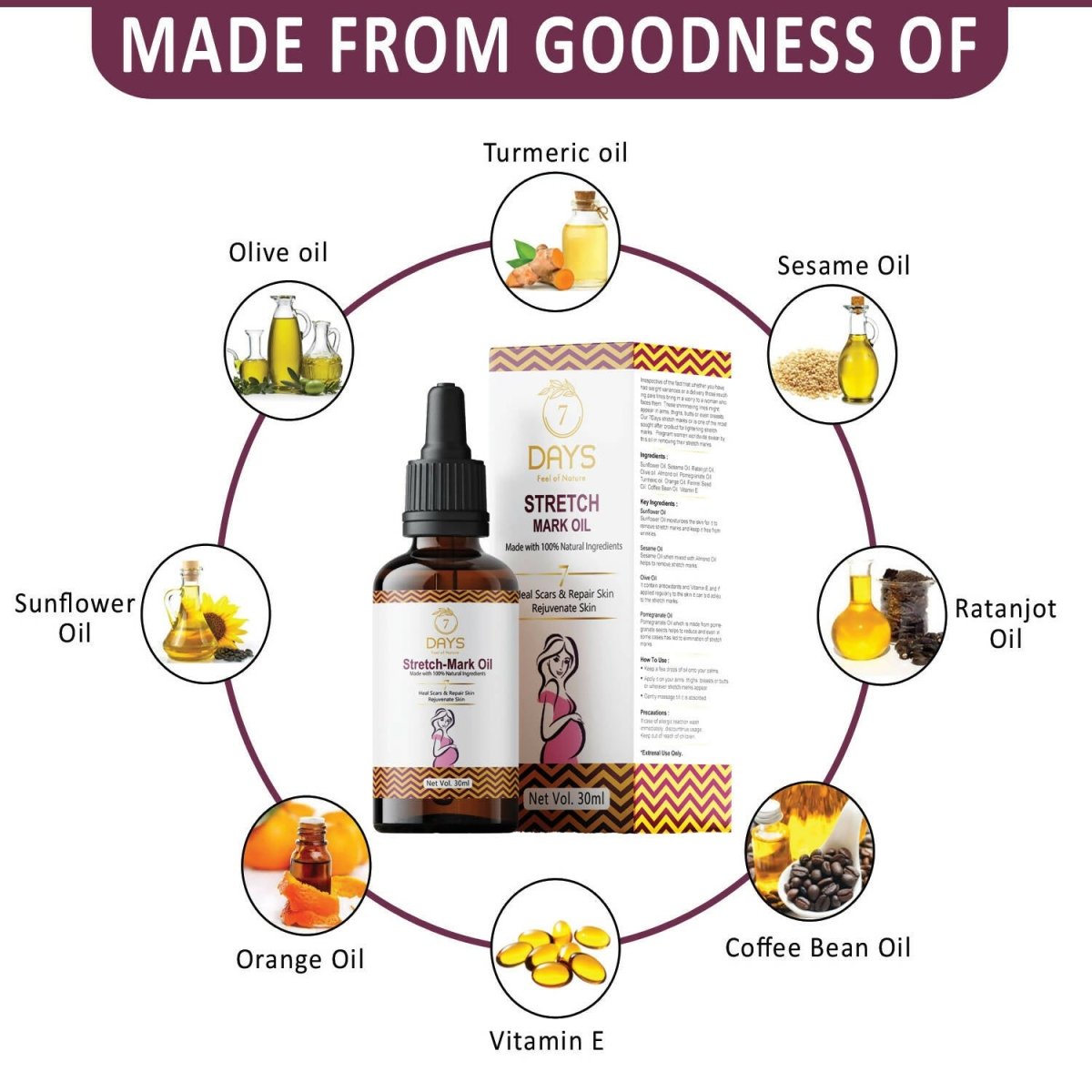 7 Days Stretch Mark Oil - Distacart