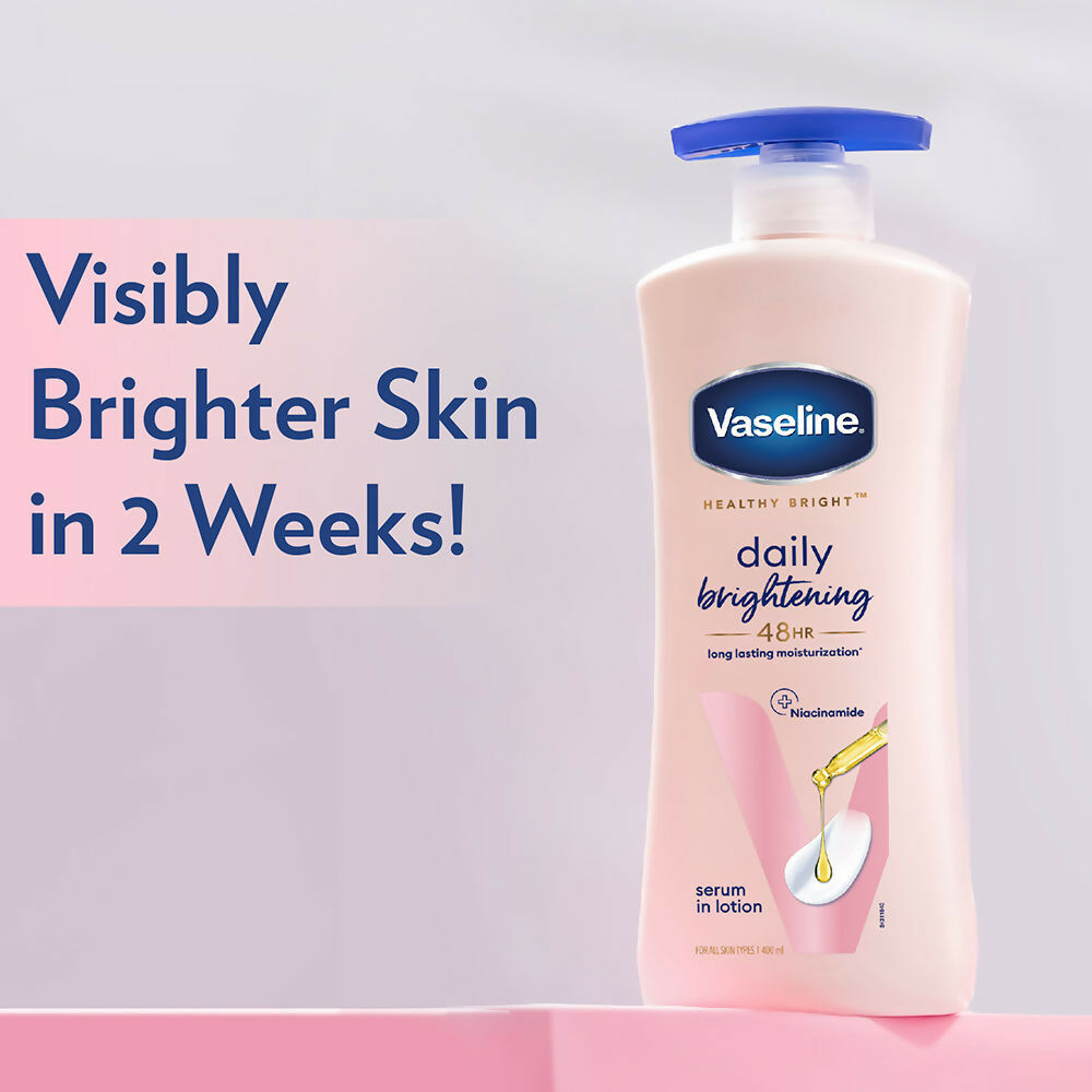 Vaseline Daily Brightening Body Lotion & Cocoa Glow Body Lotion Combo - Distacart