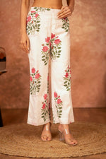 Thumbnail for Joban Fashion Off White Red Hand Block Printed Cotton Suit Set - Distacart