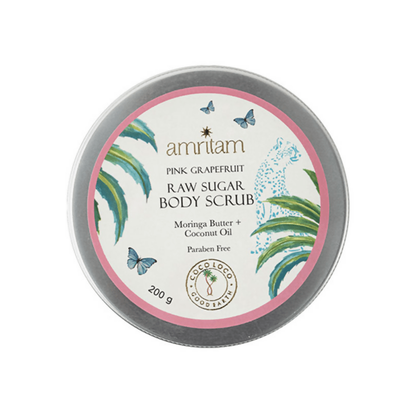Amritam by Good Earth Pink Grapefruit Raw Sugar Body Scrub - Distacart