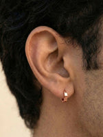 Thumbnail for NVR Men's Rose Gold Plated Hoop Earrings - Distacart