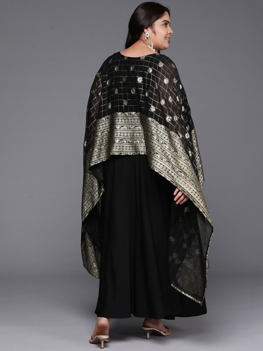 Ahalyaa Women's Traditional wear Ethnic Dress - Black - Distacart