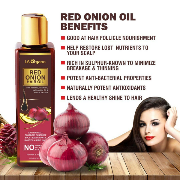 LA Organo Red Onion Hair Oil - Distacart