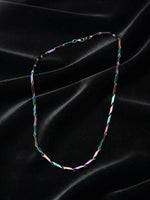 Thumbnail for NVR Men's Handcrafted Multicolour Rhodium Plated Chain - Distacart