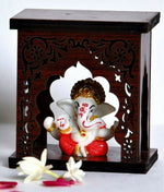 Thumbnail for Expleasia, Exuberant & Luxury Decor Ganesha Idol With Wooden Temple - Distacart