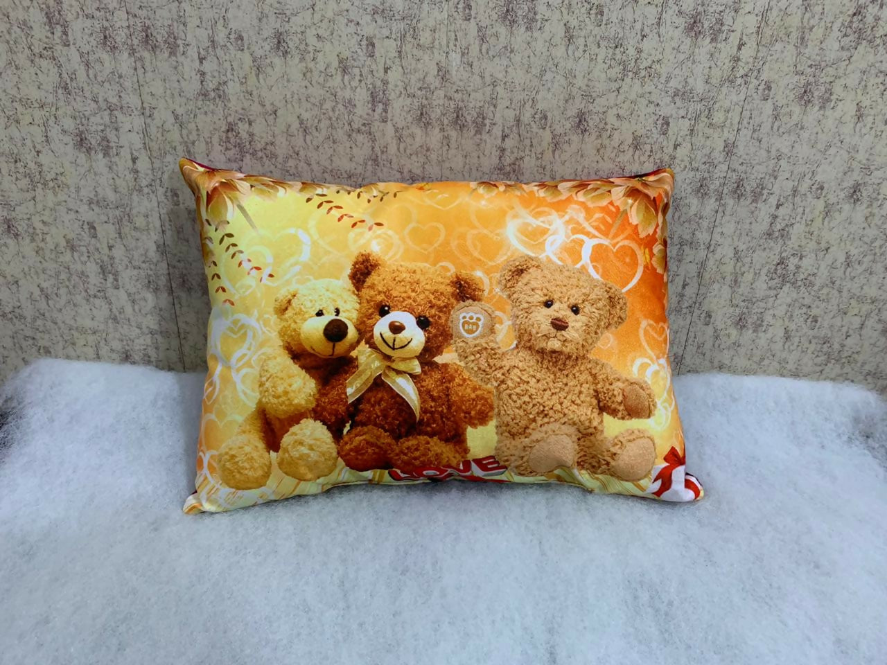 Unique Fashion Microfibre Filled Cushion For Kids - Teddy Bears - Distacart