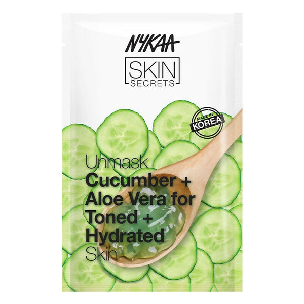 Nykaa Skin Secrets Indian Rituals Cucumber + Aloe Vera Sheet Mask For Toned & Hydrated Skin - Distacart