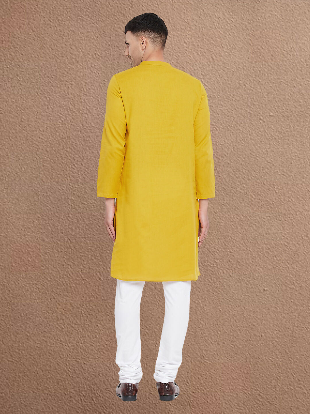 Even Apparels Men's Asymetrical Yellow Sherwani Kurta - Distacart