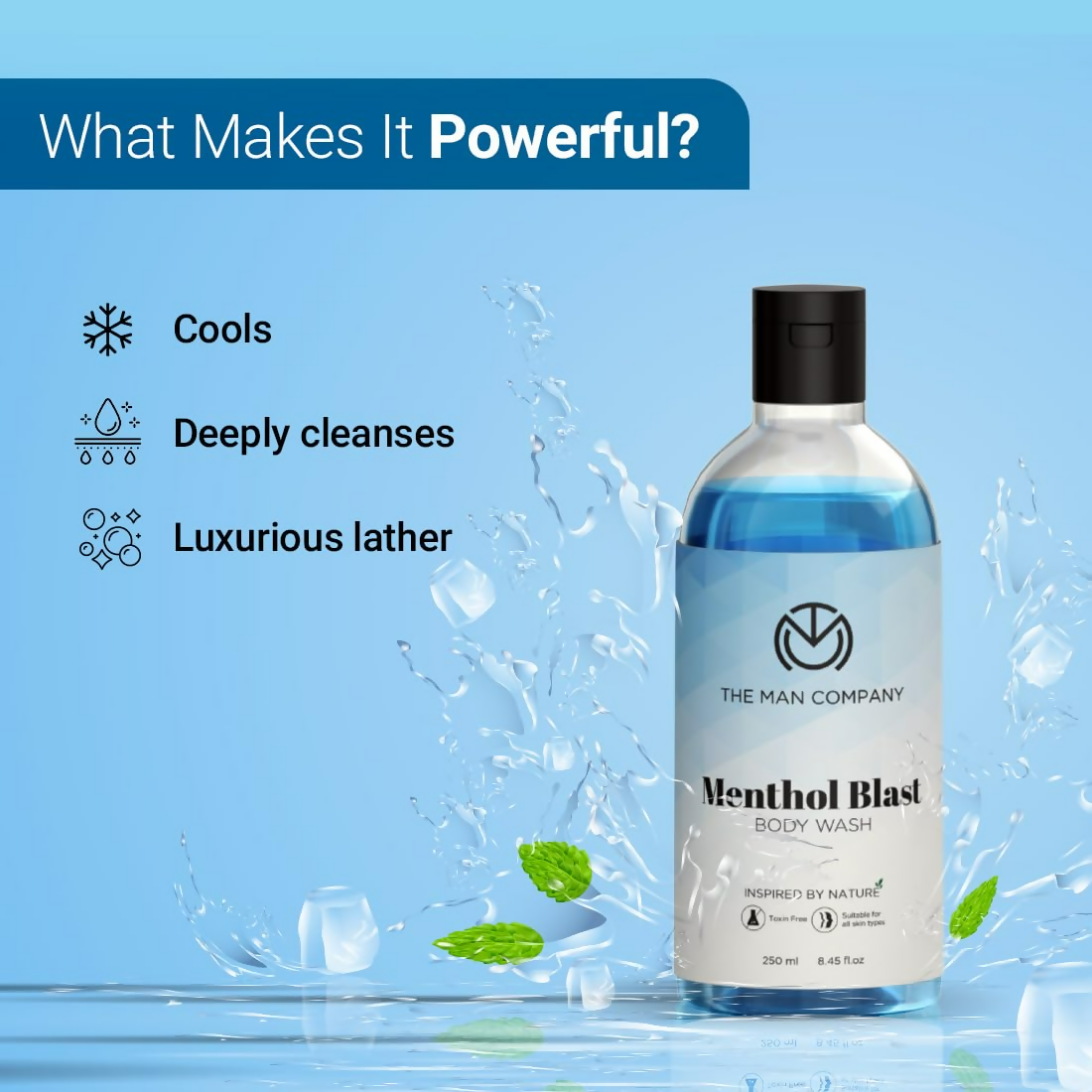 The Man Company Menthol Blast Perfumed Body Wash - Distacart