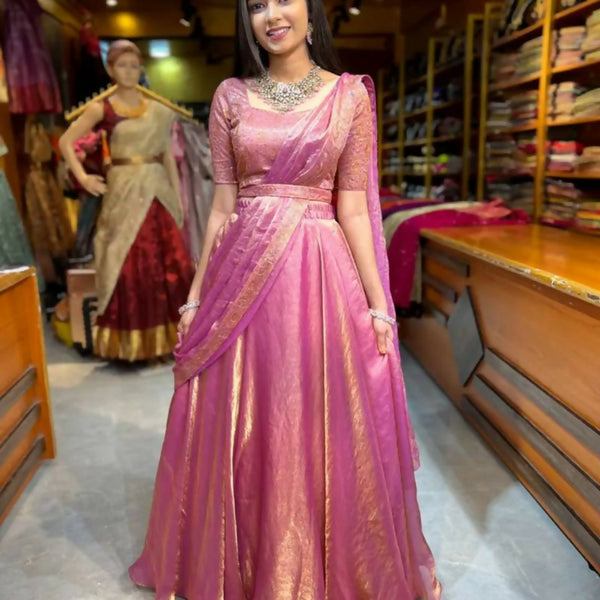 Teeya Creation Pink Color Fendy Satin Heavy Embroidery Work Wedding Wear Stitched Lehenga Choli - Distacart