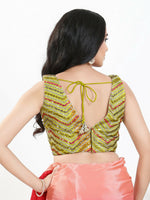 Thumbnail for Joban Fashion Liril Silk Padded Blouse With V Neck Sleeveless - Distacart