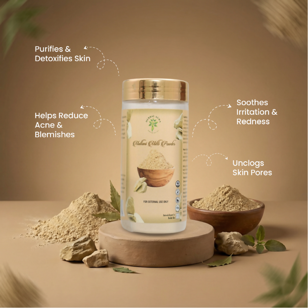Herbal Aura Multani Mitti Powder - Distacart