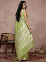 Thumbnail for Shree Shyam Fashion Light Green Cotton Saree - Distacart