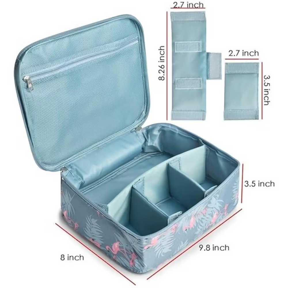Bronson Professional Portable Dividers Travel Cosmetic Bag Organizer - Dista