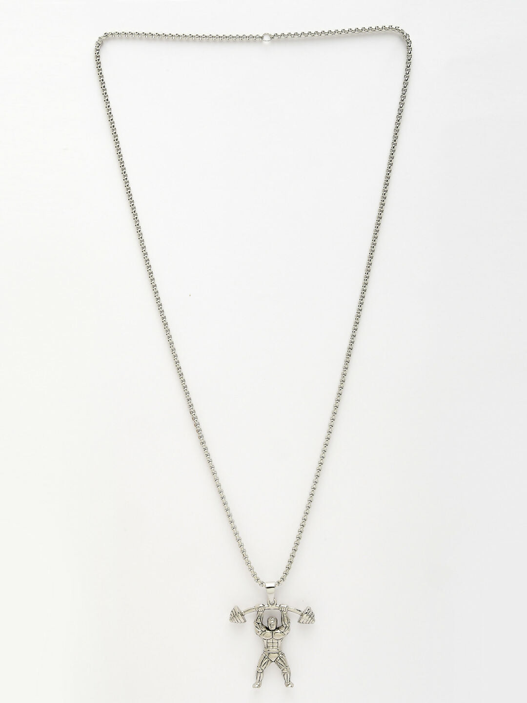 NVR Men's Silver-Plated Stainless Steel Hanuman Pendant with Chain - Distacart