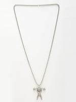 Thumbnail for NVR Men's Silver-Plated Stainless Steel Hanuman Pendant with Chain - Distacart