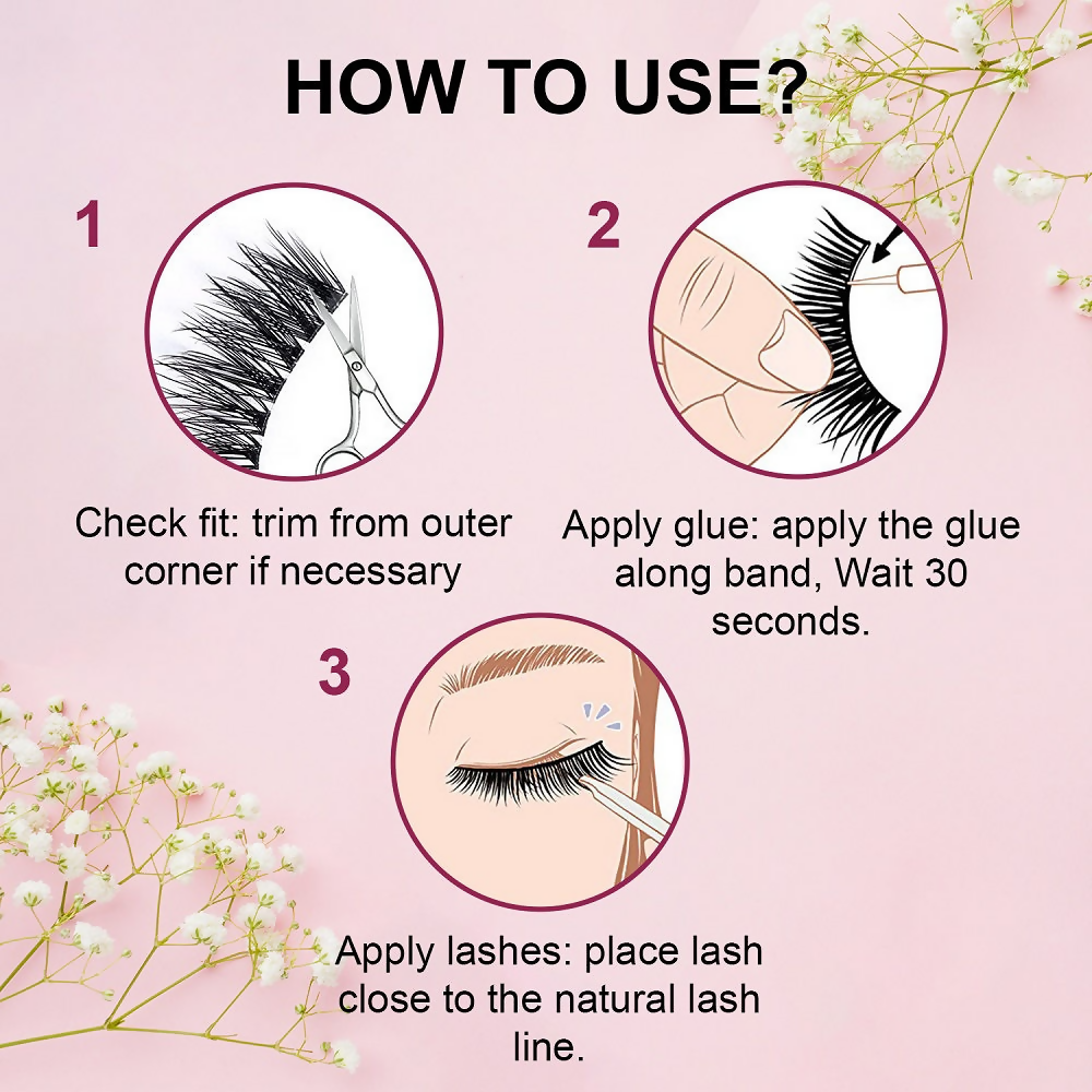 Bronson Professional Dramatic, Party Style Long and Natural False Eyelashes - 18 - Dista
