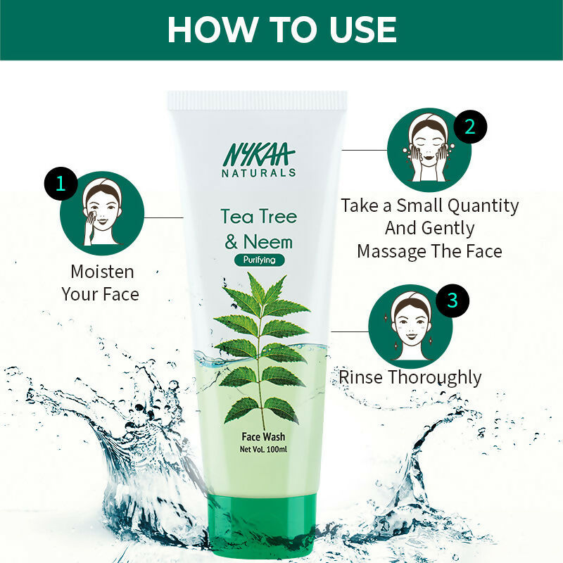 Nykaa Naturals Tea Tree & Neem Purifying Face Wash for Acne - Distacart