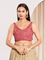 Thumbnail for Joban Fashion Onion Pink Tissue Padded Blouse With Sweetheart Neck Sleeveless - Distacart