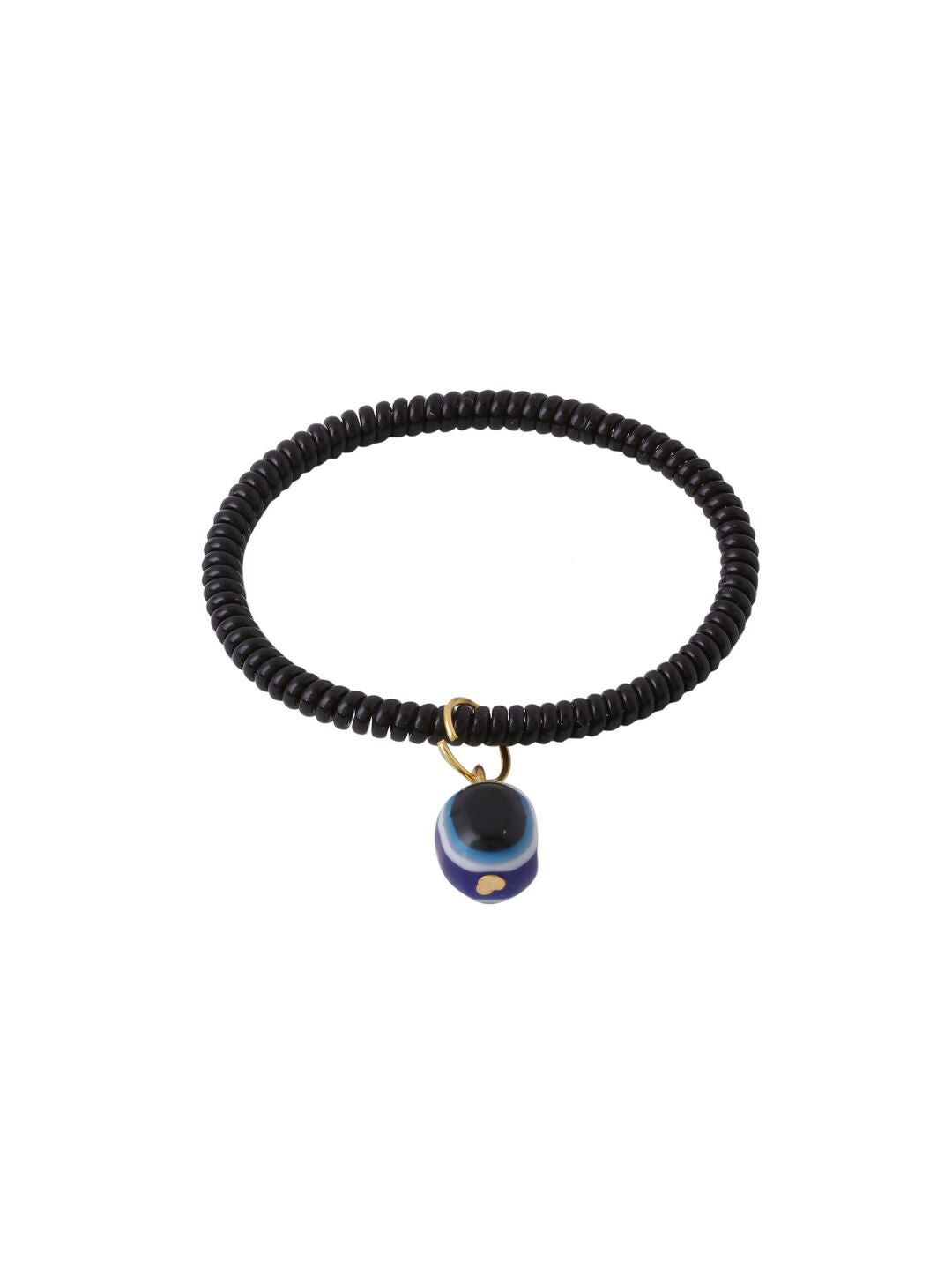 NVR Women & Men Black Evil Eye Spring Ring Rakhi With Roli Chawal - Distacart