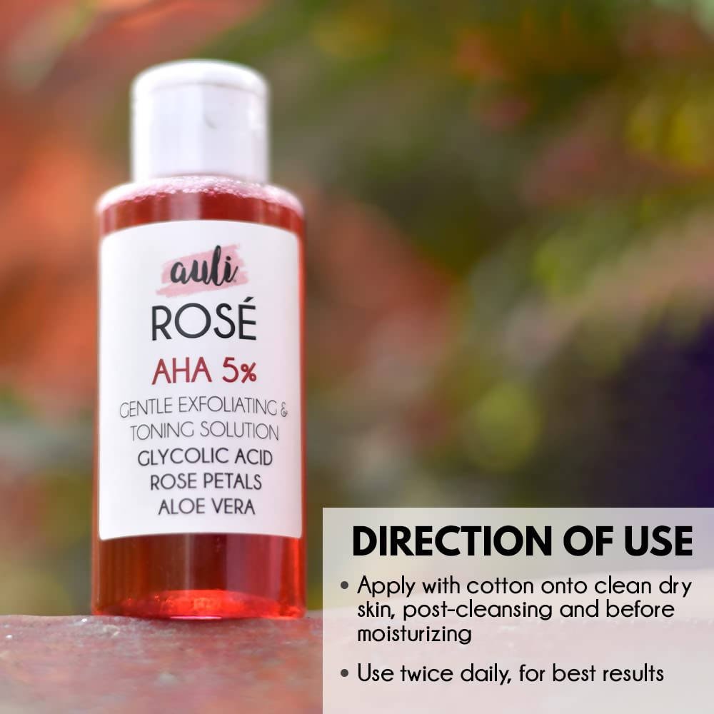 Auli Rose AHA 5% Gentle Exfoliating Face Toner - Distacart