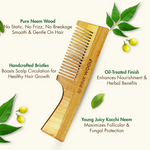 Thumbnail for Pink Woolf Neem Wood Comb - Dista