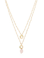 Thumbnail for Ruby Raang Pink Onyx and Kundan Necklace