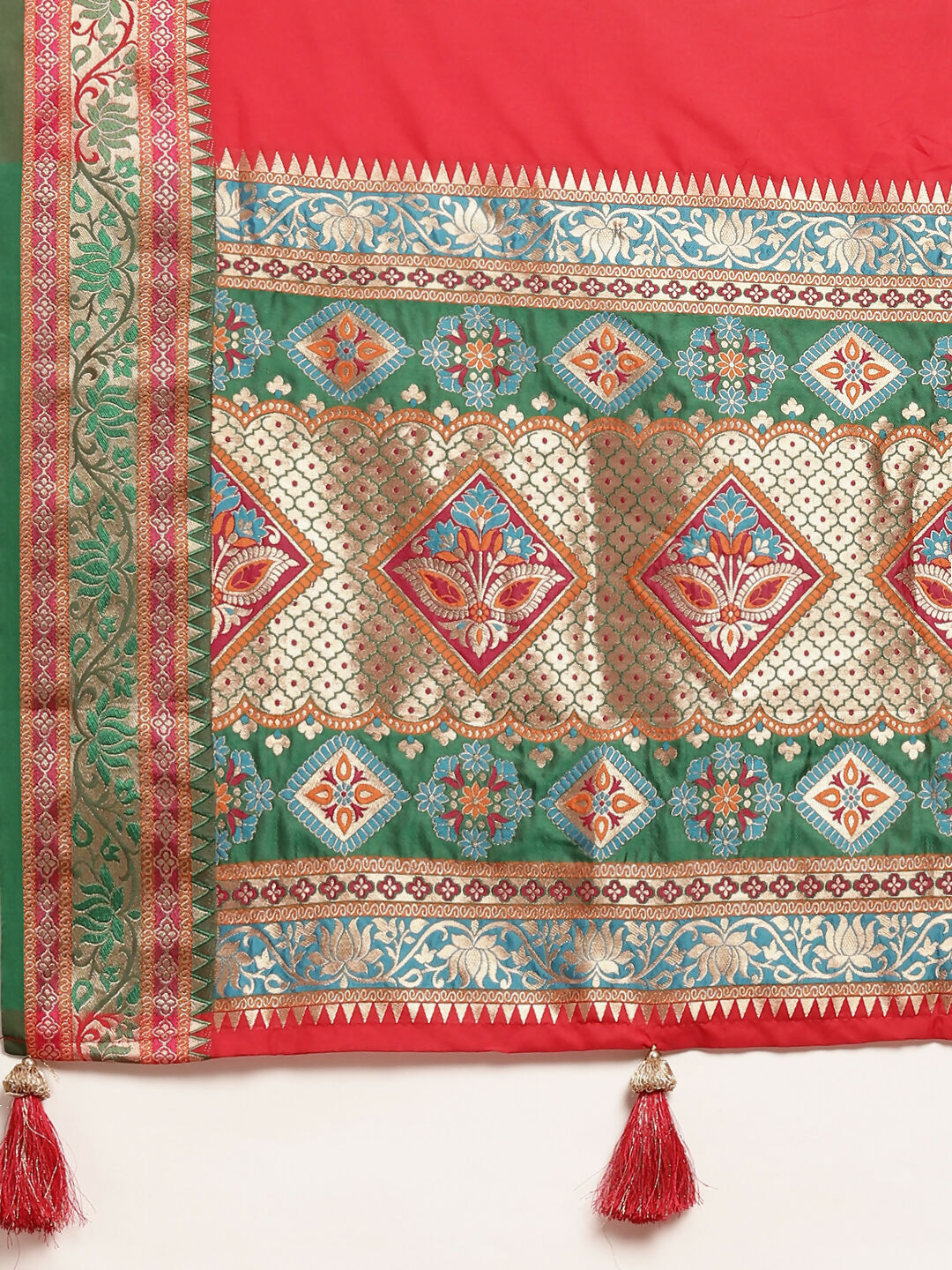 Astita Silk Blend Red Saree