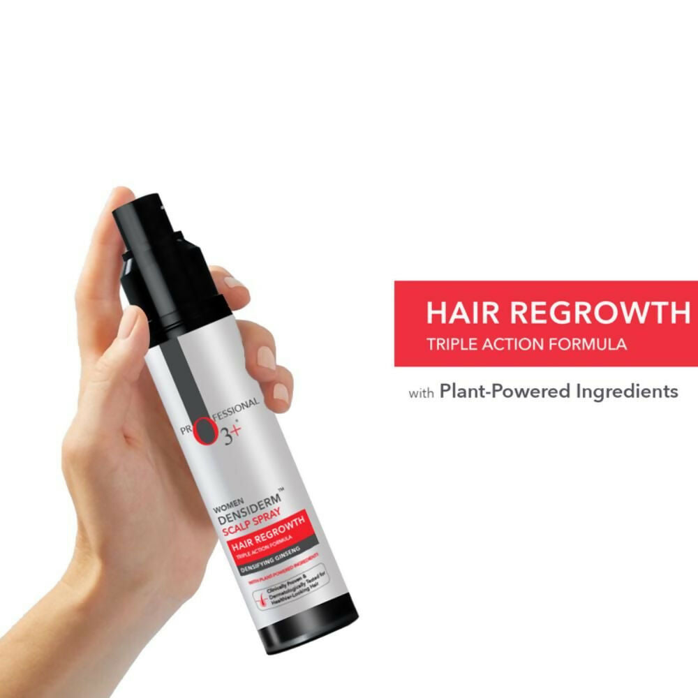 Professional O3+ Women Densiderm Hair Growth Scalp Serum Spray For Anti Hair Loss With Ginseng - Distacart