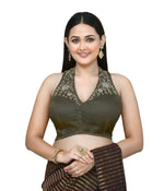 Thumbnail for Joban Fashion Women's Dark Green Embroidered Stitched Blouse