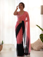 Thumbnail for Mitera Embellished Embroidered Pure Georgette Saree - Distacart