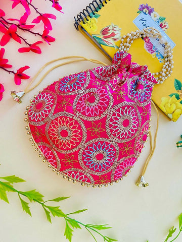 Joban Fashion Potli Bags - Pink - Dista