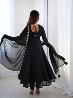 Thumbnail for Joban Fashion Black Kurta Set Georgette Sequence Embroidery Work