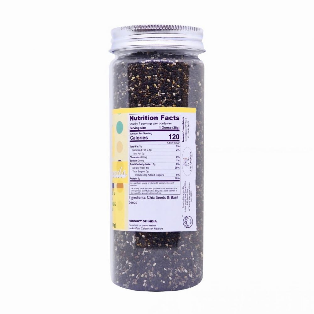 Tassyam Organics Bubble Seeds Mix - Chia & Basil - Distacart