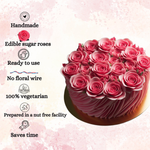 Thumbnail for sugar roses for cake cupcake decoration hot pink 120 gms