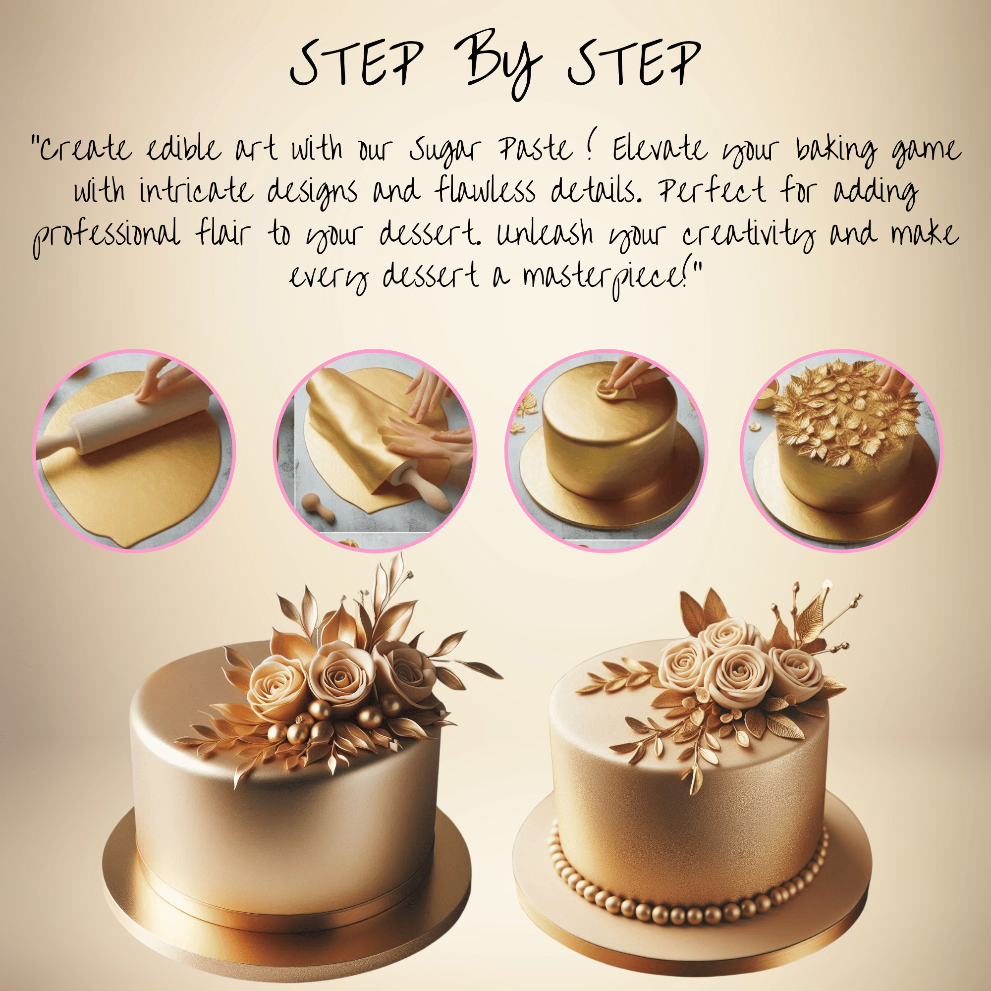 confect champagne gold sugar paste br b 900 gms b