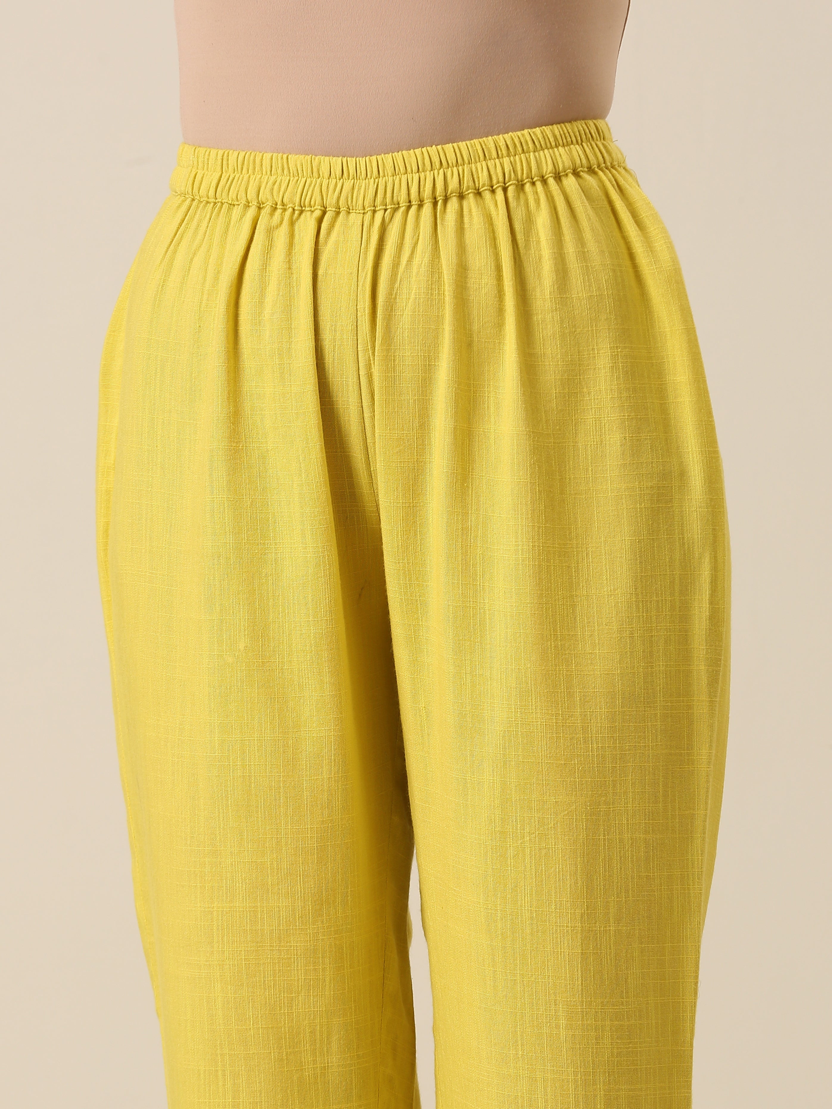 trueBrowns Lime Slub Texture Relax Fit Co-Ord Set - Distacart