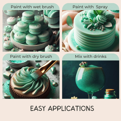 agave green edible luster dust 5 gms