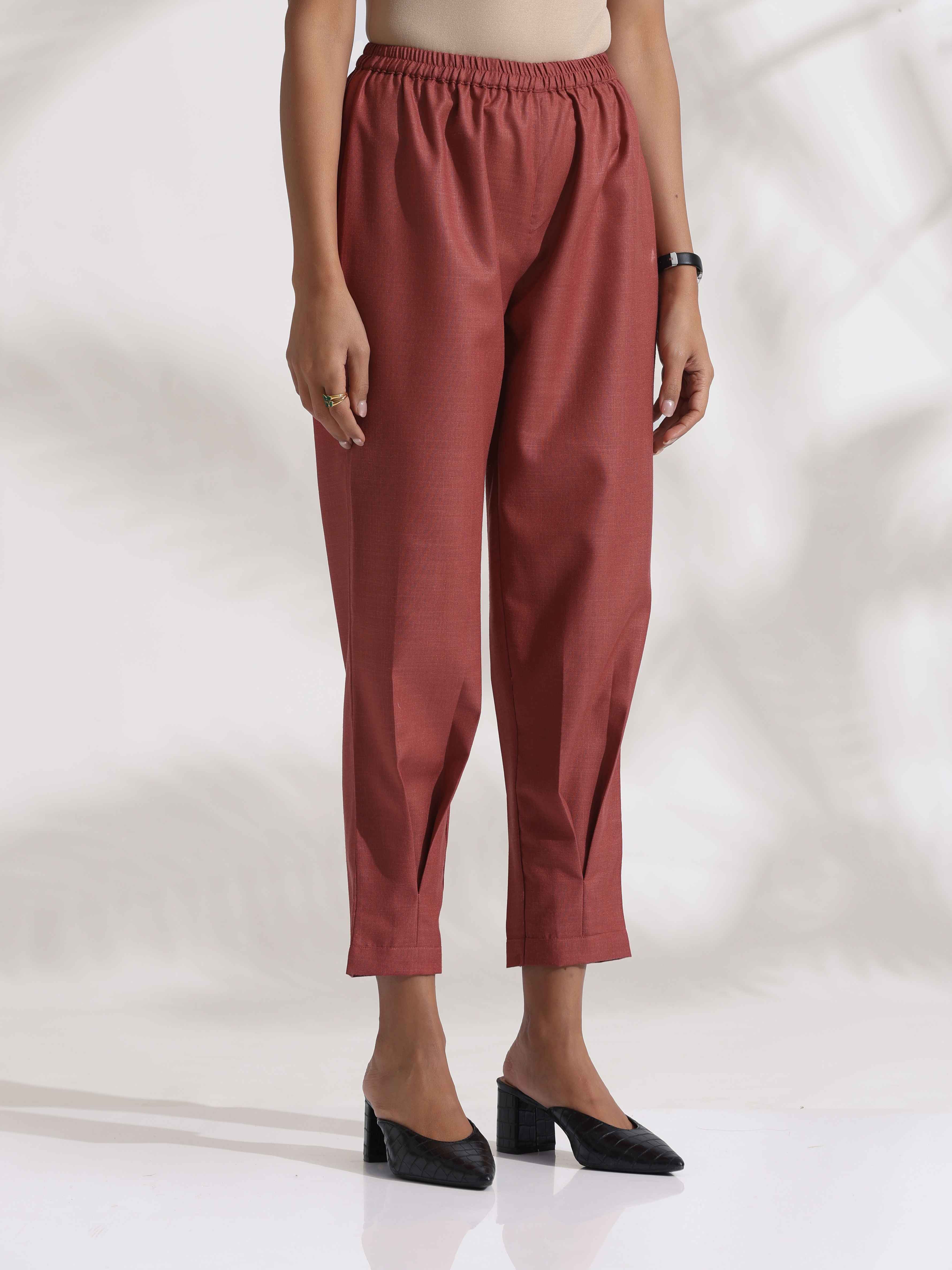 trueBrowns Pink Slub Pleated Co-ord Set