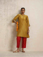 Thumbnail for trueBrowns Gold Tissue Kurta Co-ord Set