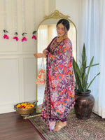 Thumbnail for The52 Women's Viscose Chanderi Fabric Straight Kurta, Pant and Dupatta Set