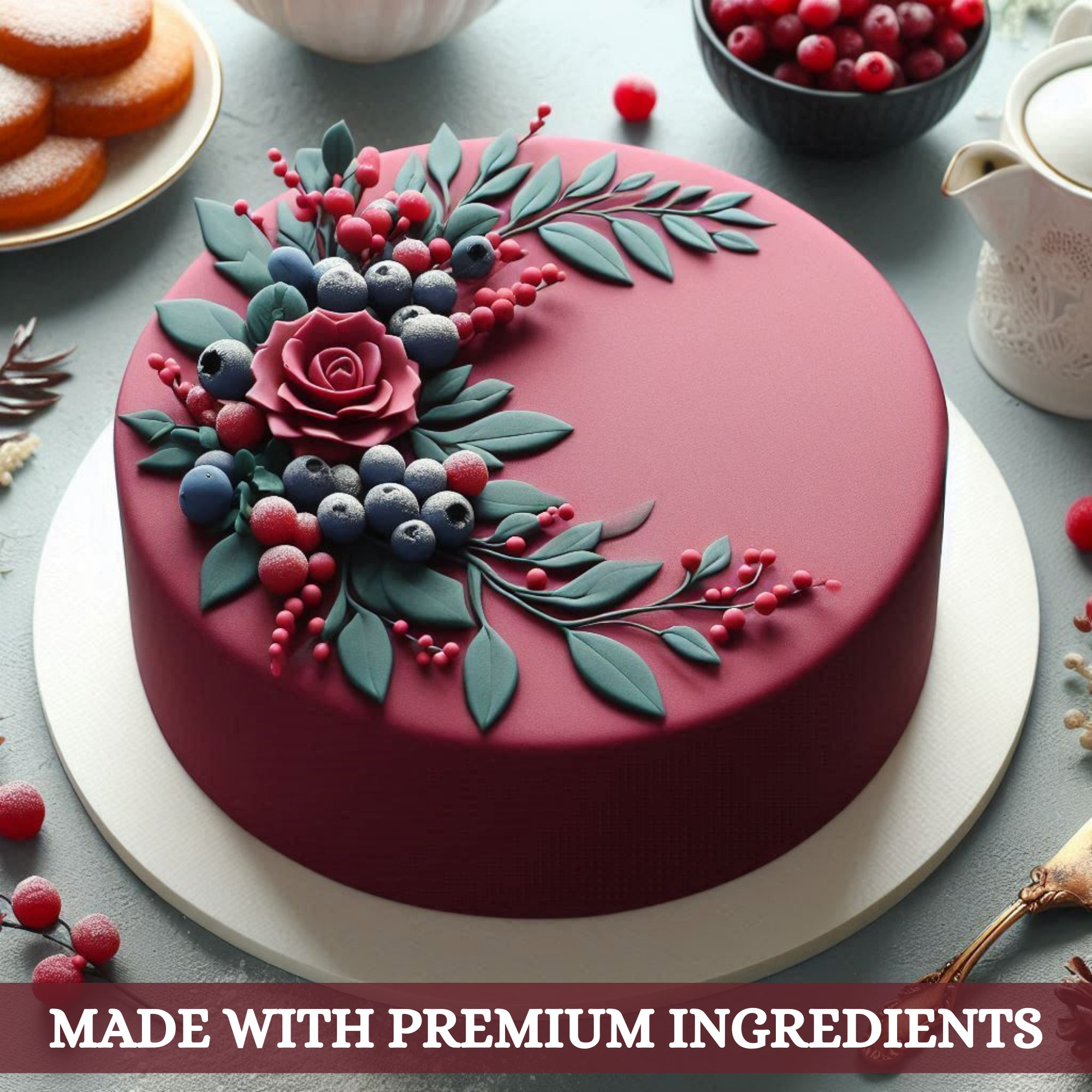 confect burgundy sugarpaste br b 1 kg b