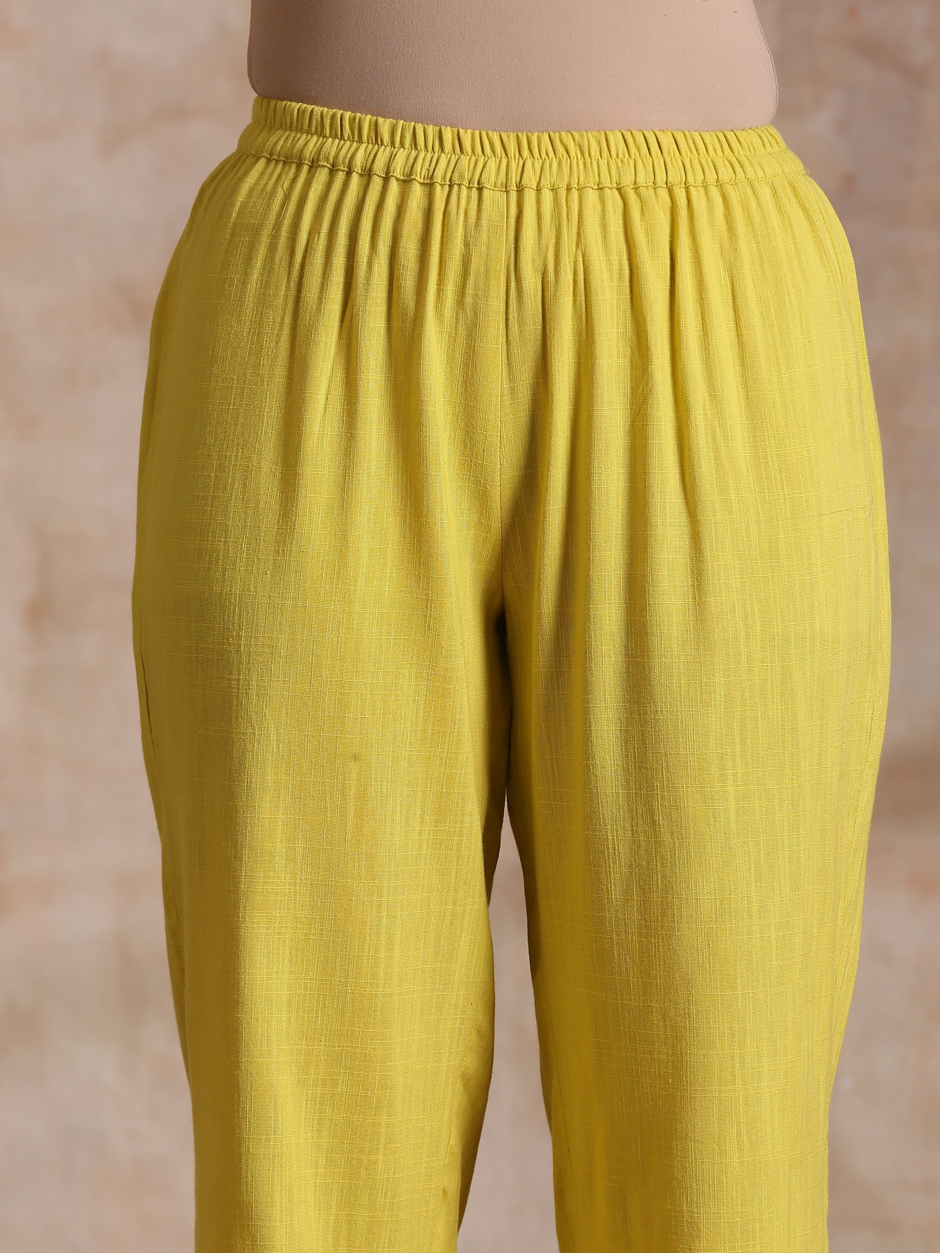 trueBrowns Flamingo Pink Overall Floral Block Print Cotton Slit Kurta Pant Set - Distacart