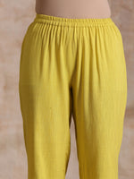 Thumbnail for trueBrowns Flamingo Pink Overall Floral Block Print Cotton Slit Kurta Pant Set - Distacart