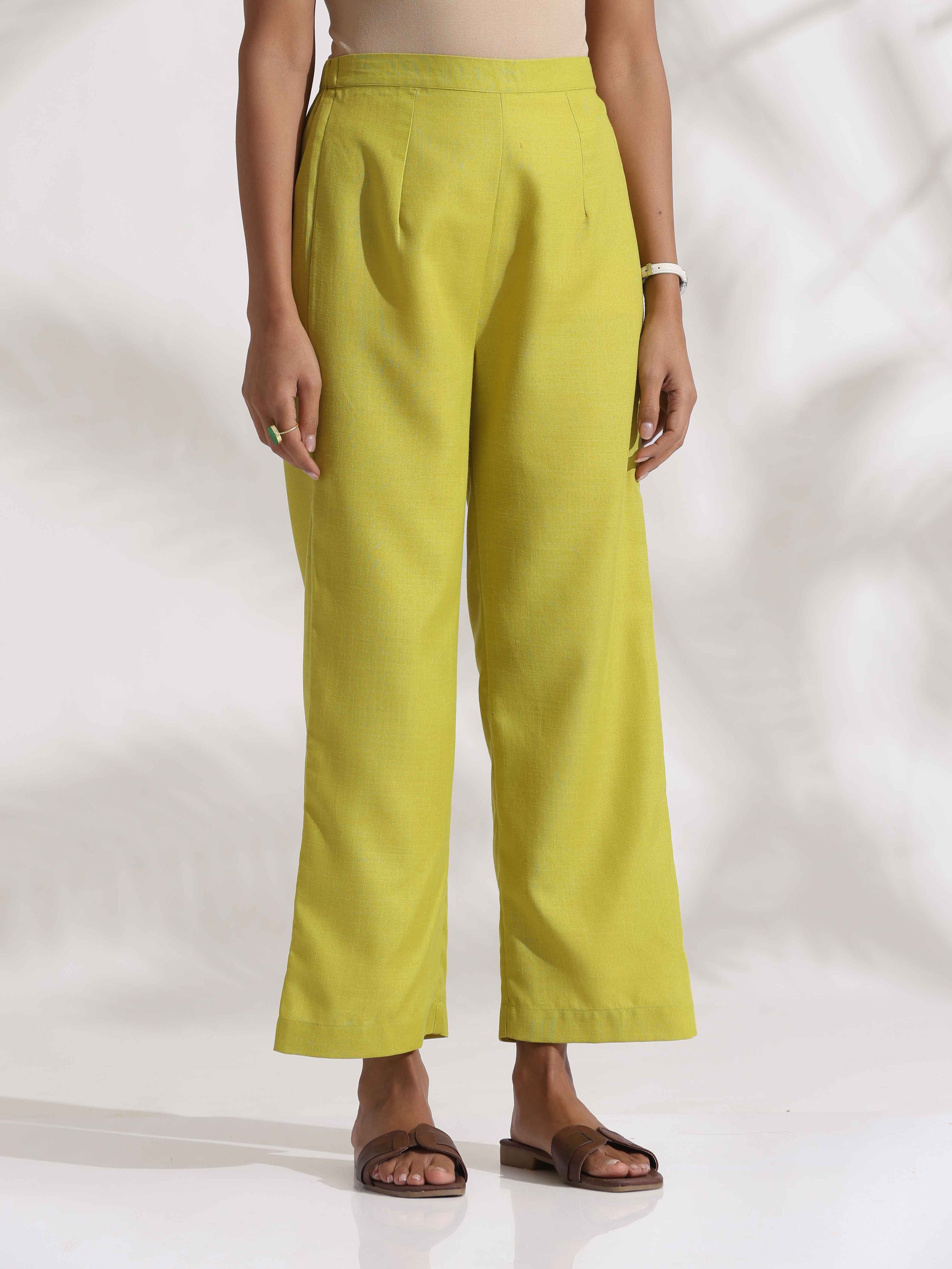 trueBrowns Lime Slub Co-ord Set