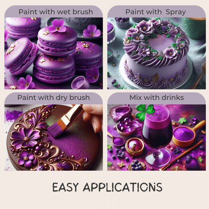 iris purple edible luster dust 5 gms