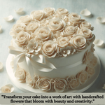 Thumbnail for sugar roses for cake cupcake decoration ivory 120 gms