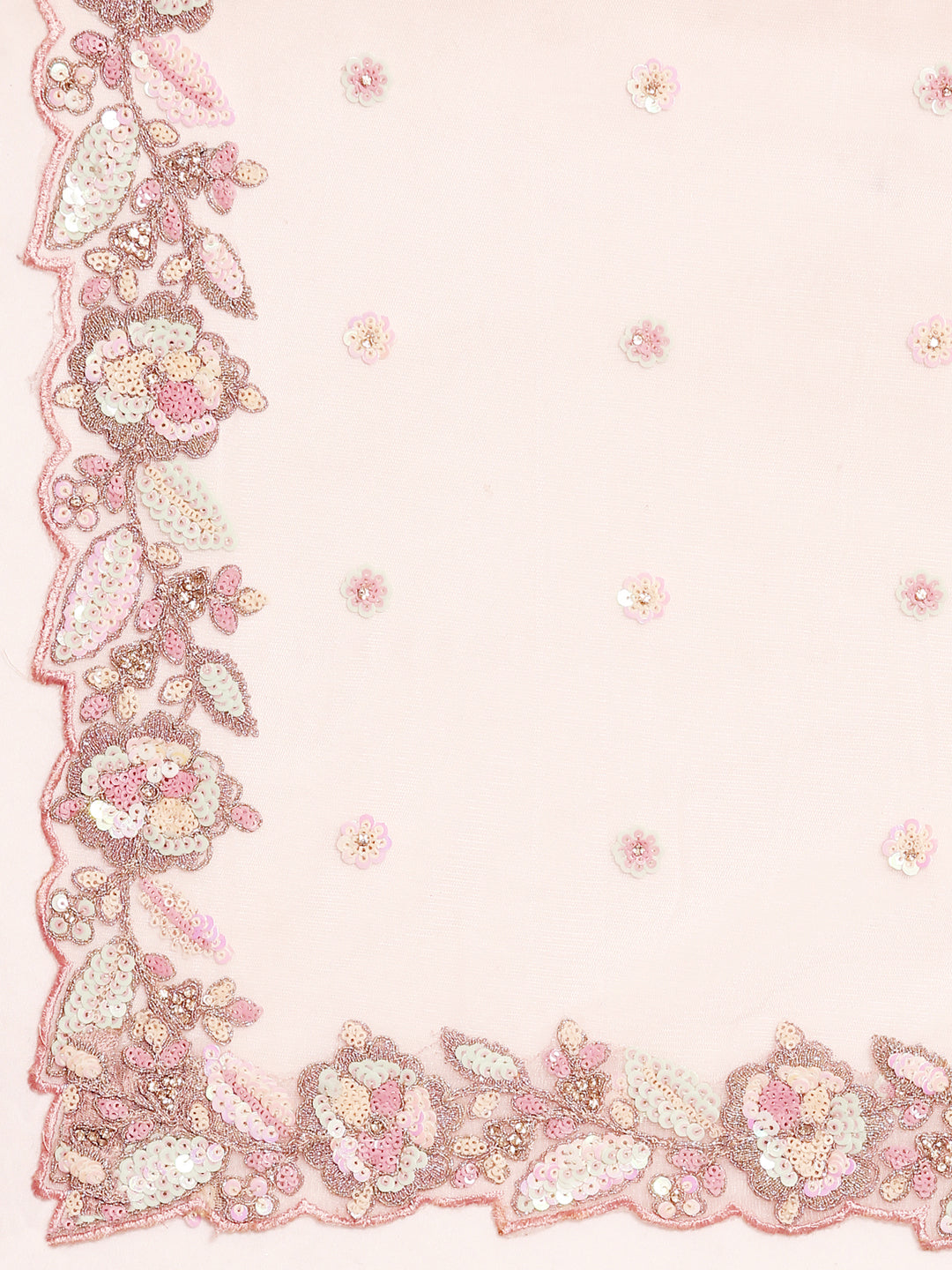 House of Panchhi Pink Net Multi Sequins with heavy Zarkan embroidery Lehenga choli & Dupatta - Distacart